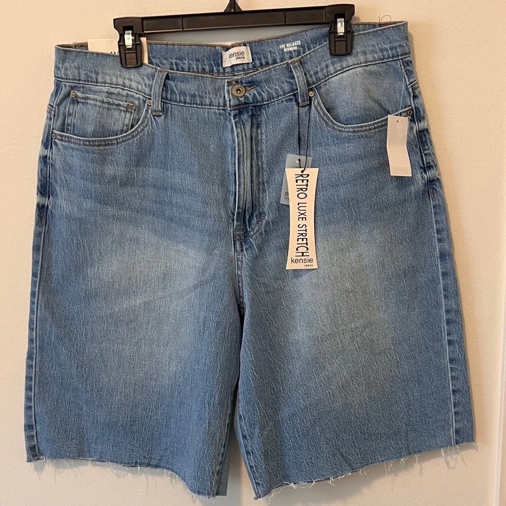 Kensie Jeans The Relaxed Bermuda Shorts Retro Luxe Stretch 14/32